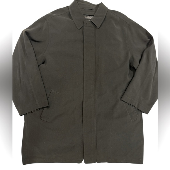 Jos. A. Bank Polyester Rain Inner-lined Charcoal Black Men’s Trench Size XL - Picture 1 of 8